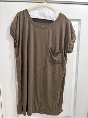 Ellison Relaxed Pocket T-Shirt Dress - green